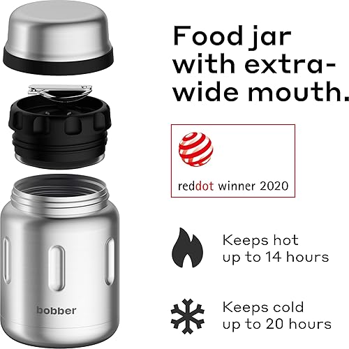 Miniatura 10 de BOBBER Termo de alimentos de acero inoxidable aislado de 24 onzas para comida caliente, contenedor de almuerzo de boca extra ancha para adultos con