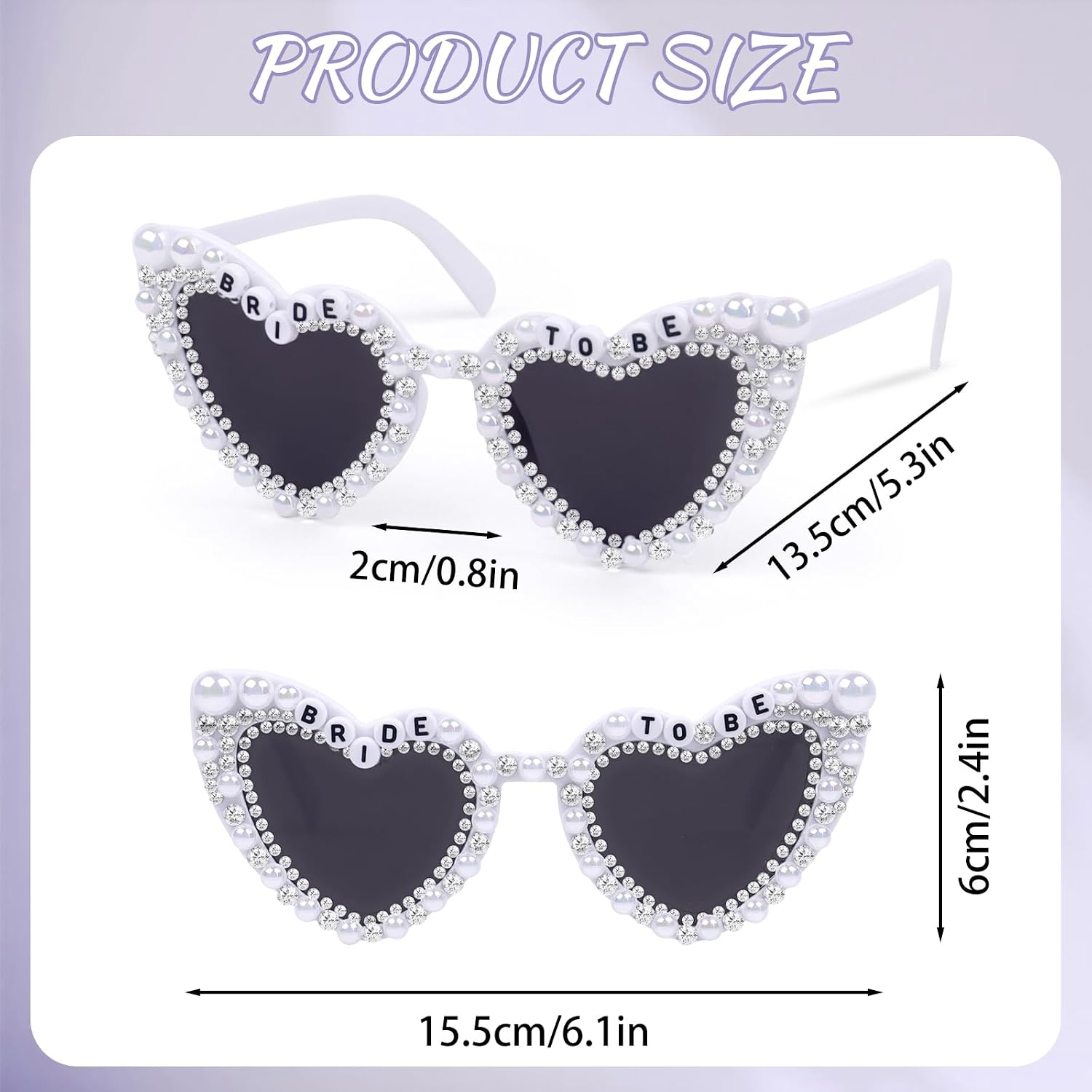 Bride Sunglasses for Bachelorette Party Cute Glasses for Bridal Shower, Bachelorette Gifts for Bride to Be