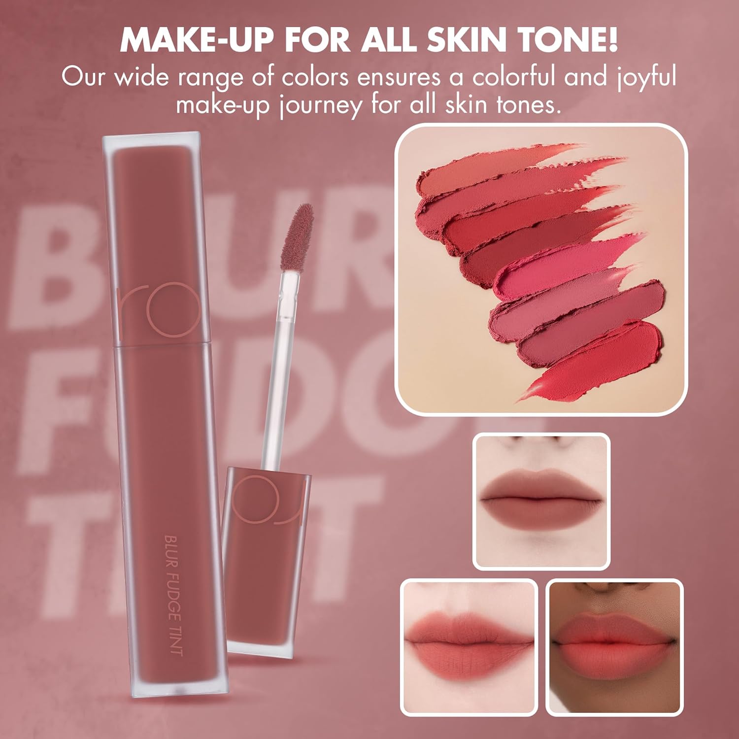 rom&nd BLUR FUDGE TINT 01 POMELOCO | K-Beauty Velvety Matte Lip Stain | Smooth, Non-Drying, Buildable Coral Flush | Effortless Blurred Effect for Warm Tones - Image 8