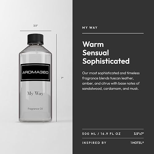 Miniatura 107 de Aroma360 Dream On - Mezcla de aceites aromáticos – 16.9 fl oz – Aceite difusor de aromaterapia perfumado con té blanco sereno, aloe vera curativo