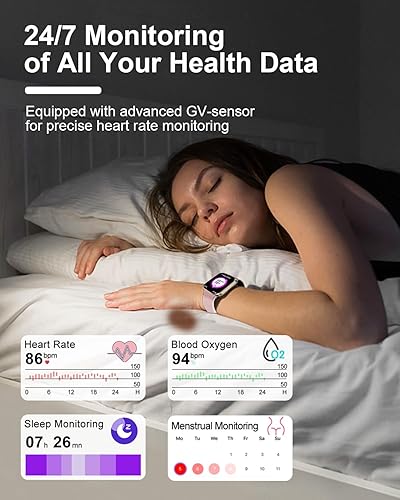 Miniatura 4 de Reloj inteligente, relojes inteligentes HD de 2.01 pulgadas para mujer, reloj de seguimiento de actividad física con monitor de presión