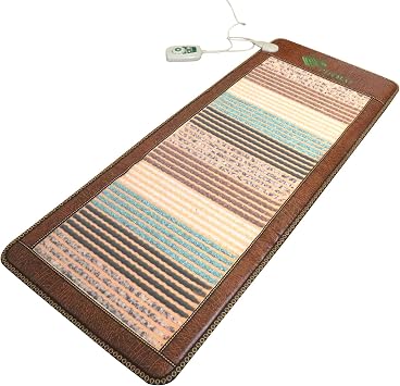 PHYMAT 5-Gemstone Far Infrared Heating Mat, Hot Stone Relaxation, 67x27in