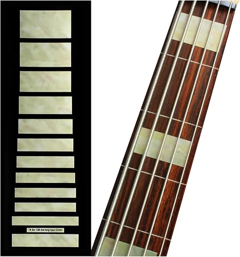 Jockomo Jazz Bass Block (Aged White Pearl) 5 String Base Inlay Sticker