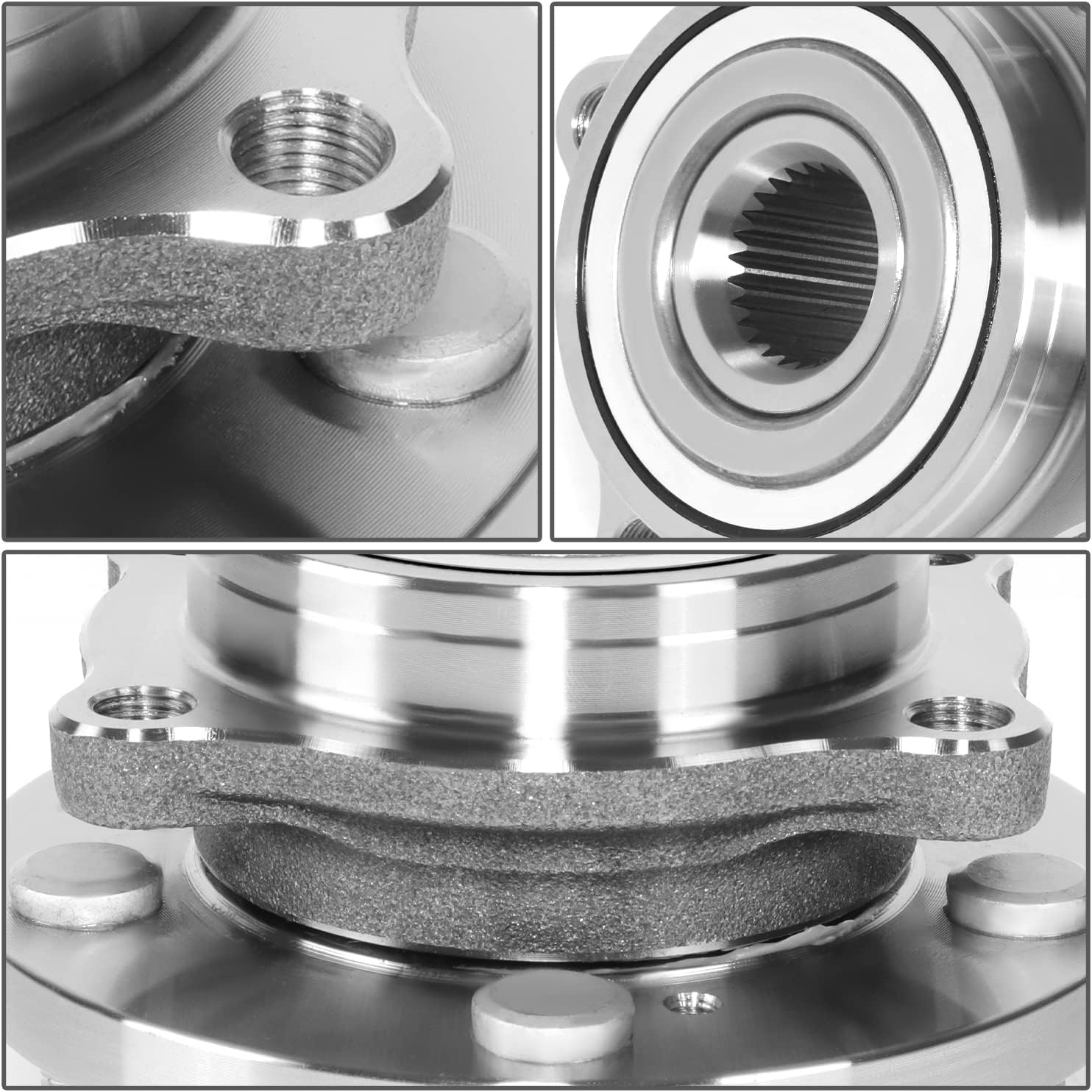 DNA MOTORING OEM-WHA-0203 Front Wheel Bearing Hub Assembly Compatible with 2006-2012 Eclipse / 2004-2011 Endeavor / 2004-2012 Galant