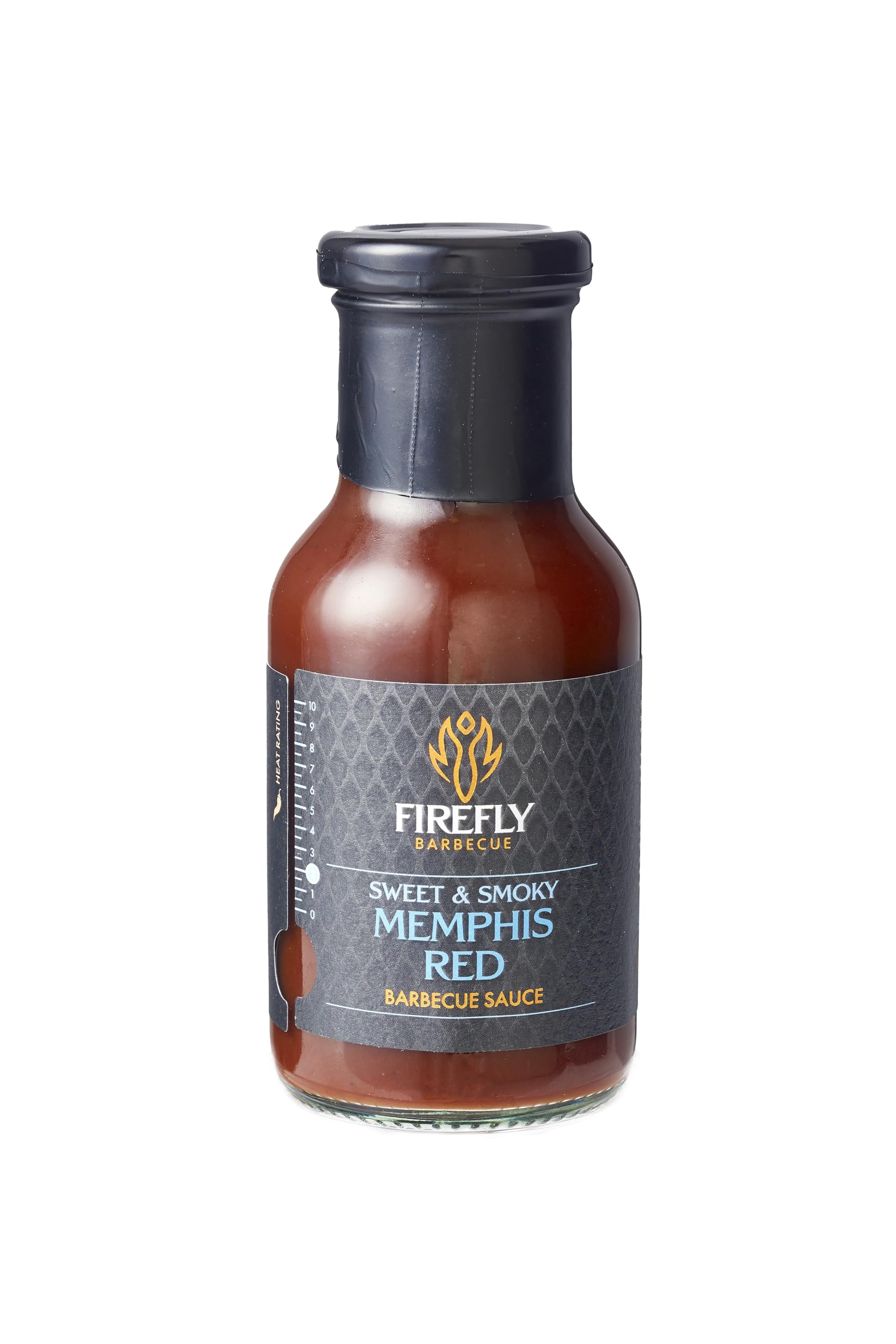 Firefly Barbecue Memphis Red BBQ Sauce with Sweet & Tangy Blend - Small-batch Handcrafted Barbecue Sauce for Pork, Chicken & Ribs - Natural Barbeque Sauce with No Additives or MSG 250ml