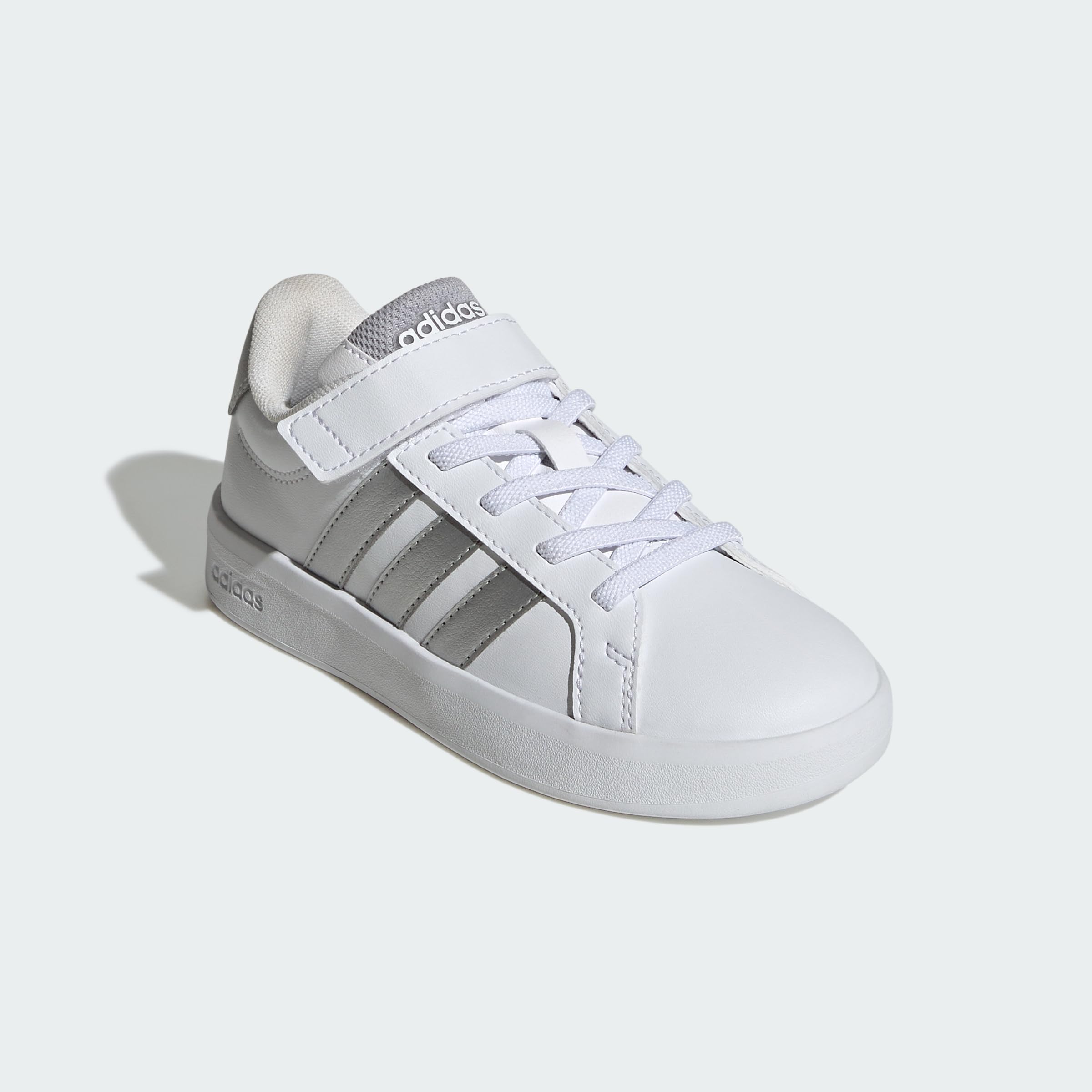 adidas Uniseks - dzieci Grand Court 3.0 Children Shoes, Ftwr White/Silver Met./Silver Met., 35 EU