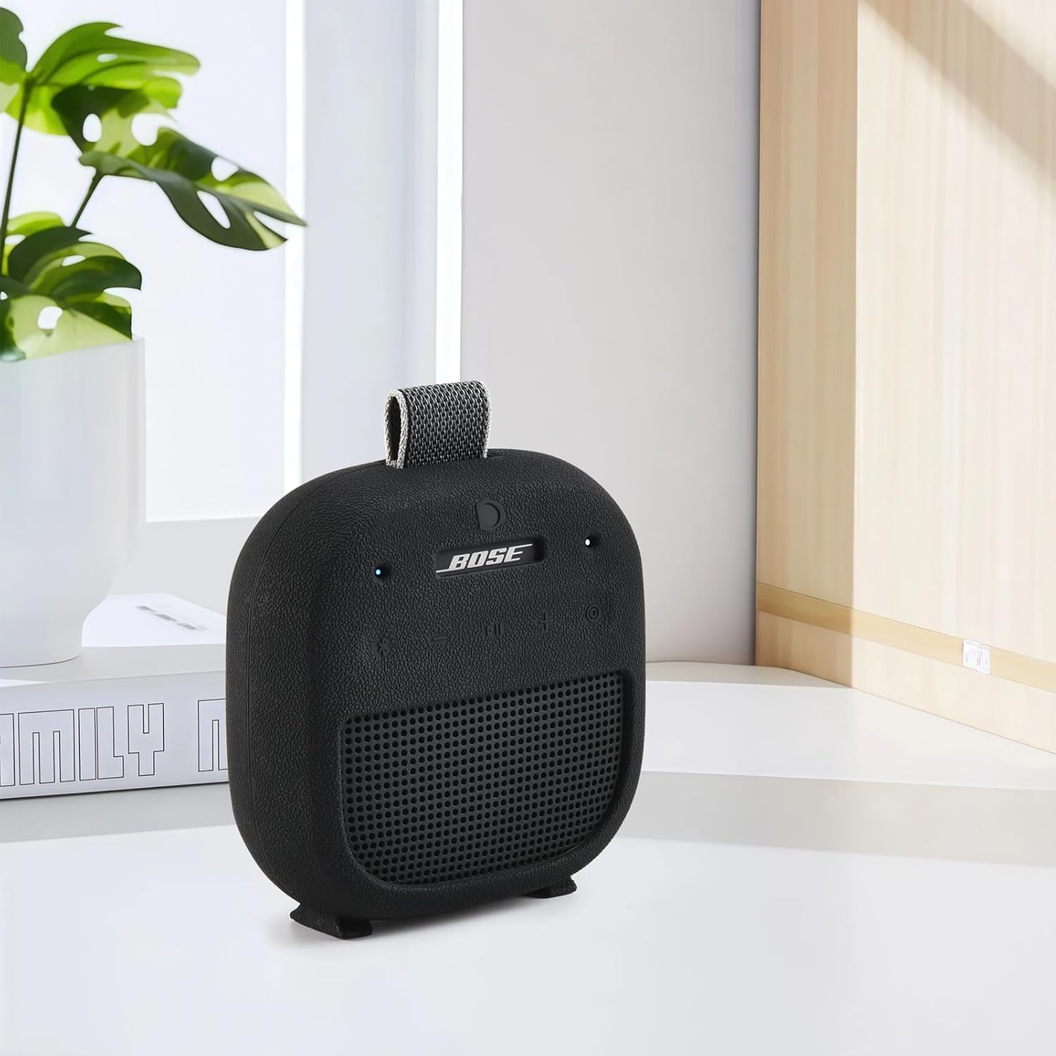 Travel Carrying Silicone Case for Bose SoundLink Micro 2 Portable Bluetooth Speaker,Protective Silicone Cover for Bose SoundLink Micro 2 Speaker (Black) - Image 7