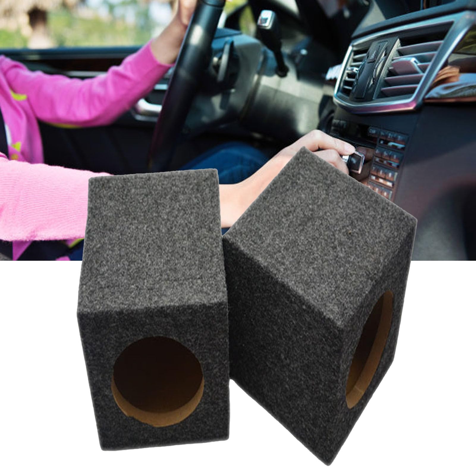 Fafeicy Scatola Subwoofer Singola, Custodia per Altoparlante per Auto da