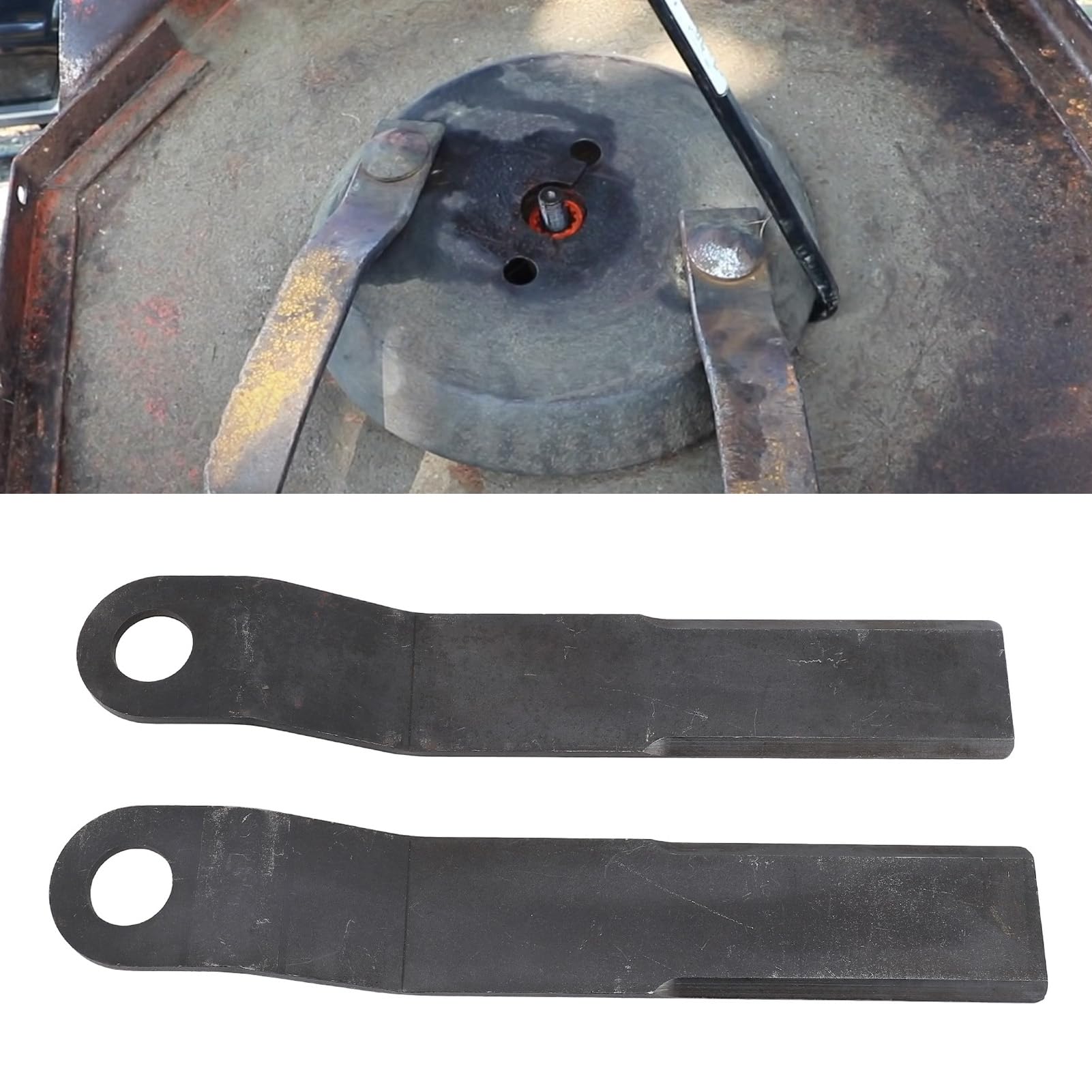 2 Cuchillas para Cortacésped, Cuchillas de Repuesto para Cortacésped AR400 de Acero de 2 3/8 Pulgadas