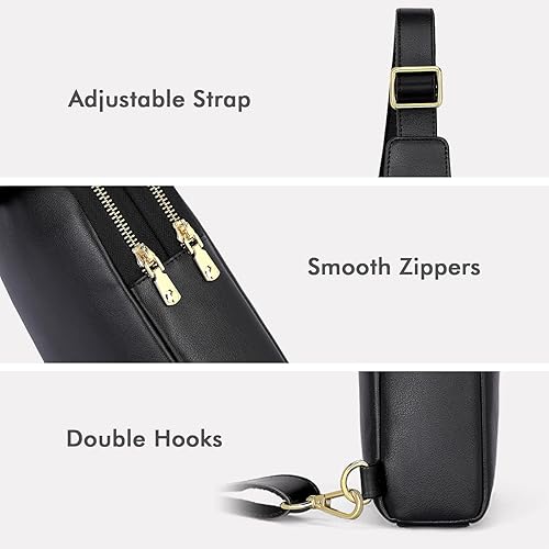 Miniatura 6 de nuoku Bolso bandolera para mujer - Pequeña cartera RFID y bolsa para teléfono celular