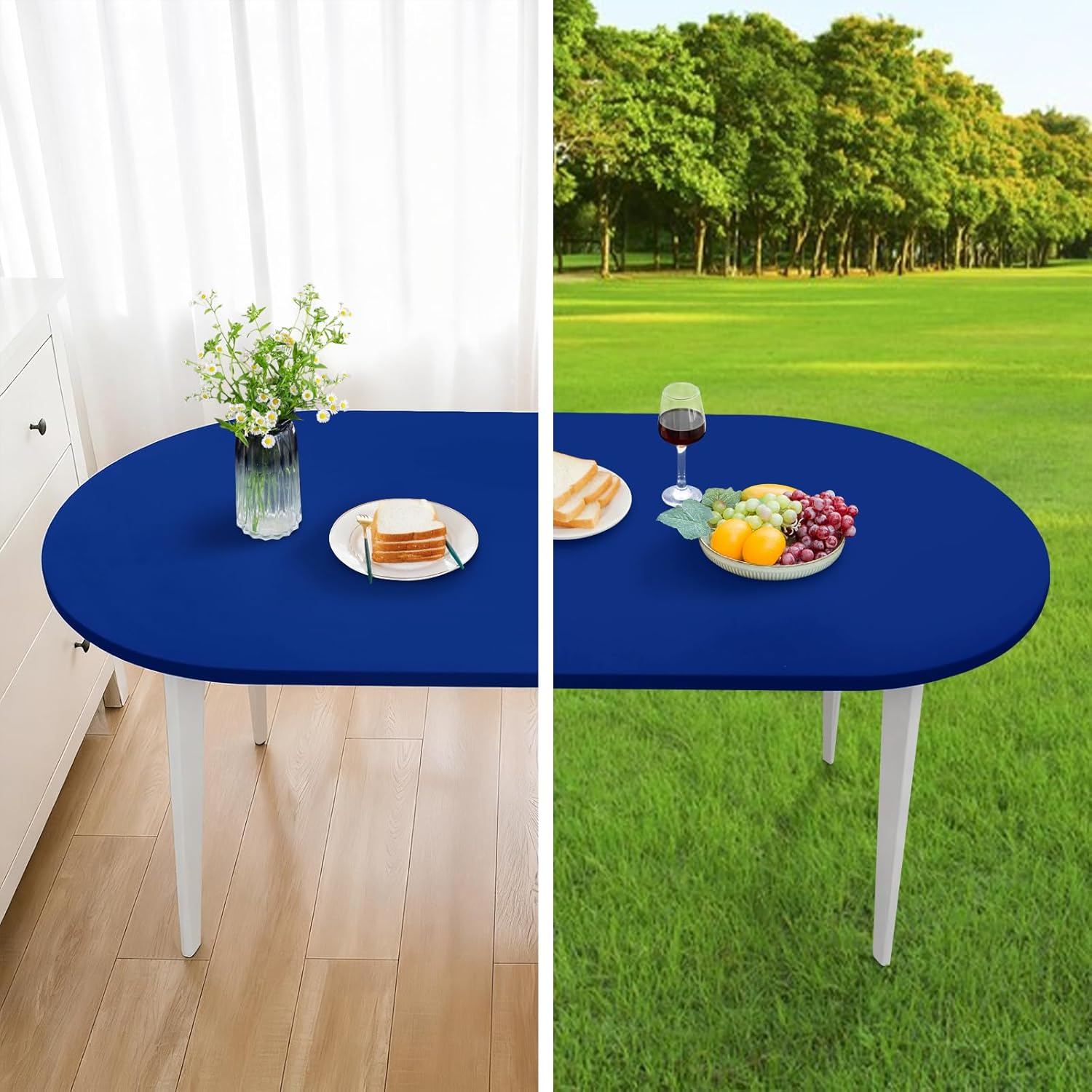 Fitted Rec Tablecloth Elastic Table Cloth Stretch Spandex