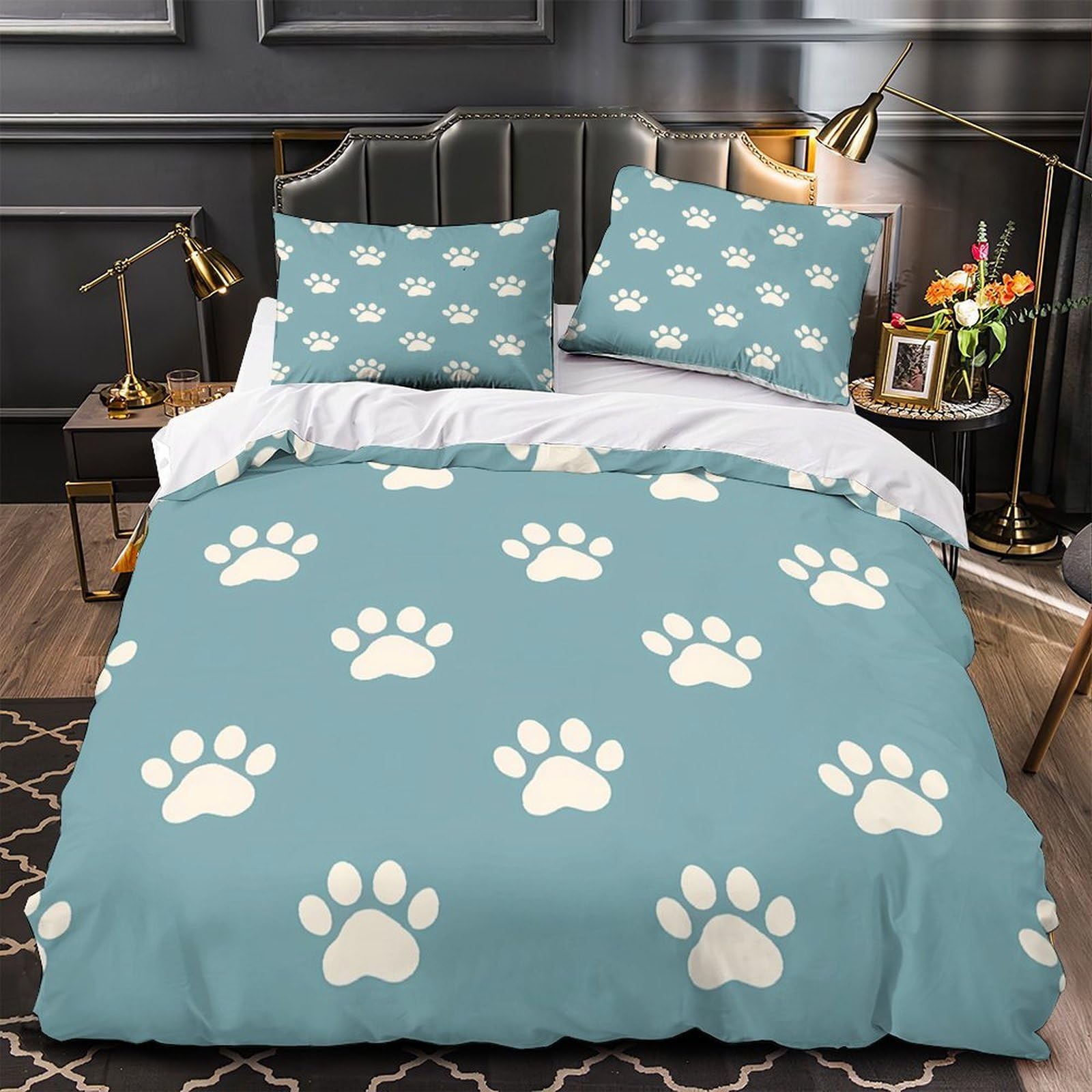 Housse de couette microfibre hypoallergique de qualité supérieure effet 3D effet doux
