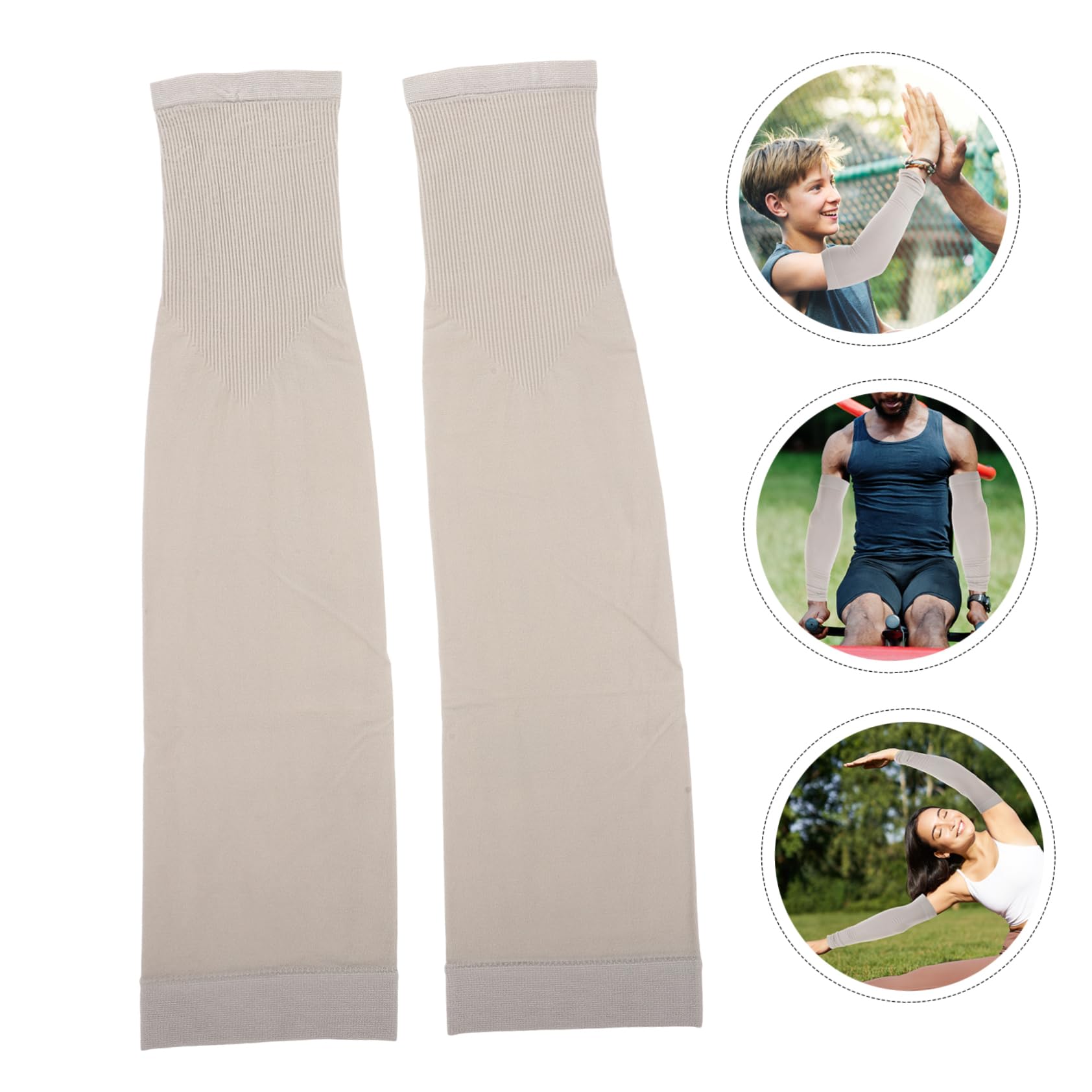 Abaodam Elastic Arm Sleeves Men's Women's Sun Protection Sleeves for Cycling Outdoor Sports Uv Blocking Comfortable and Breathable 1 Pair