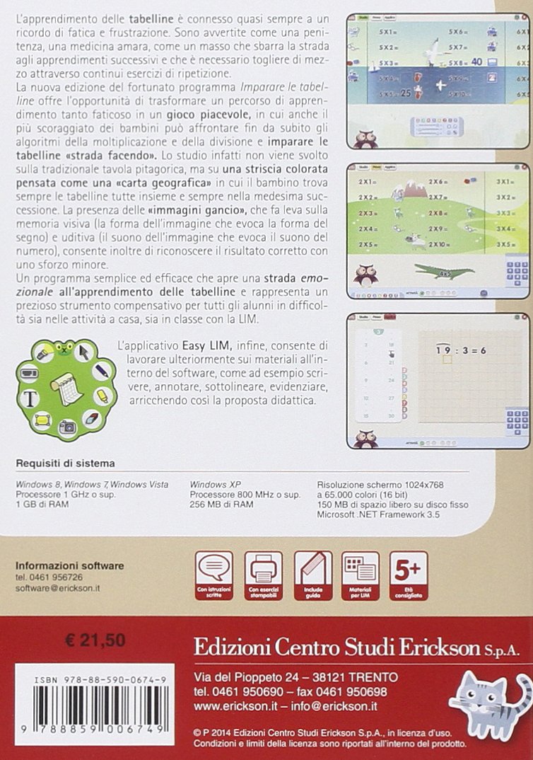 Imparare le tabelline con il metodo analogico. CD-ROM