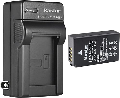 Miniatura 1 de Kastar Paquete de 1 batería y cargador de pared de CA de repuesto para cámara Nikon Blackmagic Pocket Cinema Camera, Coolpix P950, Nikon Coolpix