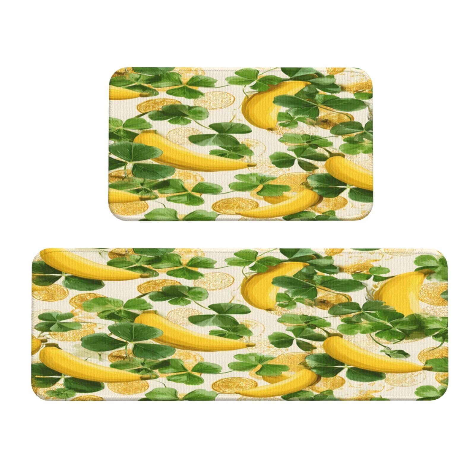 Alfombras de cocina lavables Ginfult tapete pasillero antideslizante verde