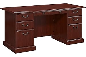 kathy ireland Home by Bush Furniture Bush Furniture WC65566-03K Bennington Executive Desk,...