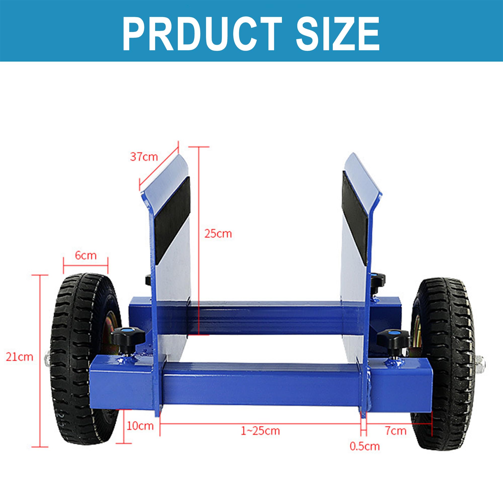 Robuster Rollwagen, verstellbarer Trockenbau-Umzug, Kapazität Panel Mover mit 20,3 cm Rädern für All-Terrain Materialhandhabung und Plattentransport