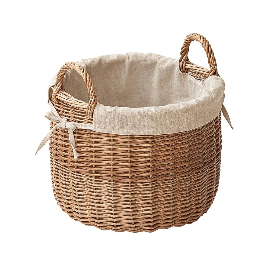 籐製円形バスケット 約38cm ブラウン 楽天市場】【5%OFFクーポン有り！10月10日(金)まで】PP製丸型