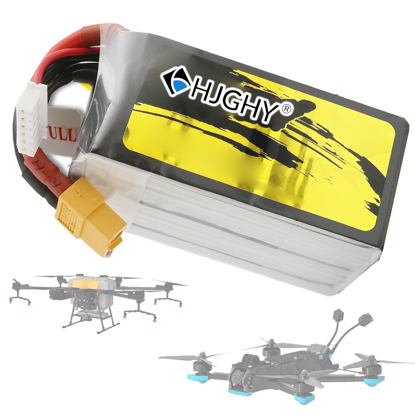Batteria da 14,8 V 120 C per aeromodelli da Corsa | Batteria ai polimeri di litio da 14,8 V 4S, batteria per drone da 22,2 V 6S con elevata velocità di scarica a 120C.