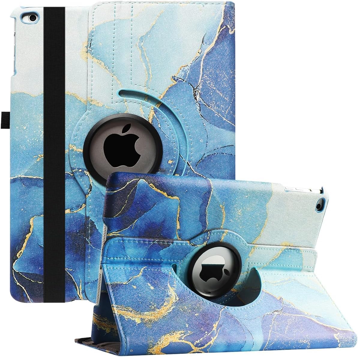 Case for iPad 9.7 5th/ 6th Gen (2017/2018)/ iPad Air 2/ Air 1-360 Degree Rotating Multi Angle Viewing Folio Stand Cases with Auto Sleep/Wake (Blue