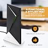 SplashNColor Vertical Stand Organizer Nvidia Shield Android TV 2017 & 2019 Pro Model Compatible - Compact Display with Logo and Lettering - Sophisticated Stand Nvidia Shield TV Mount Arctic White