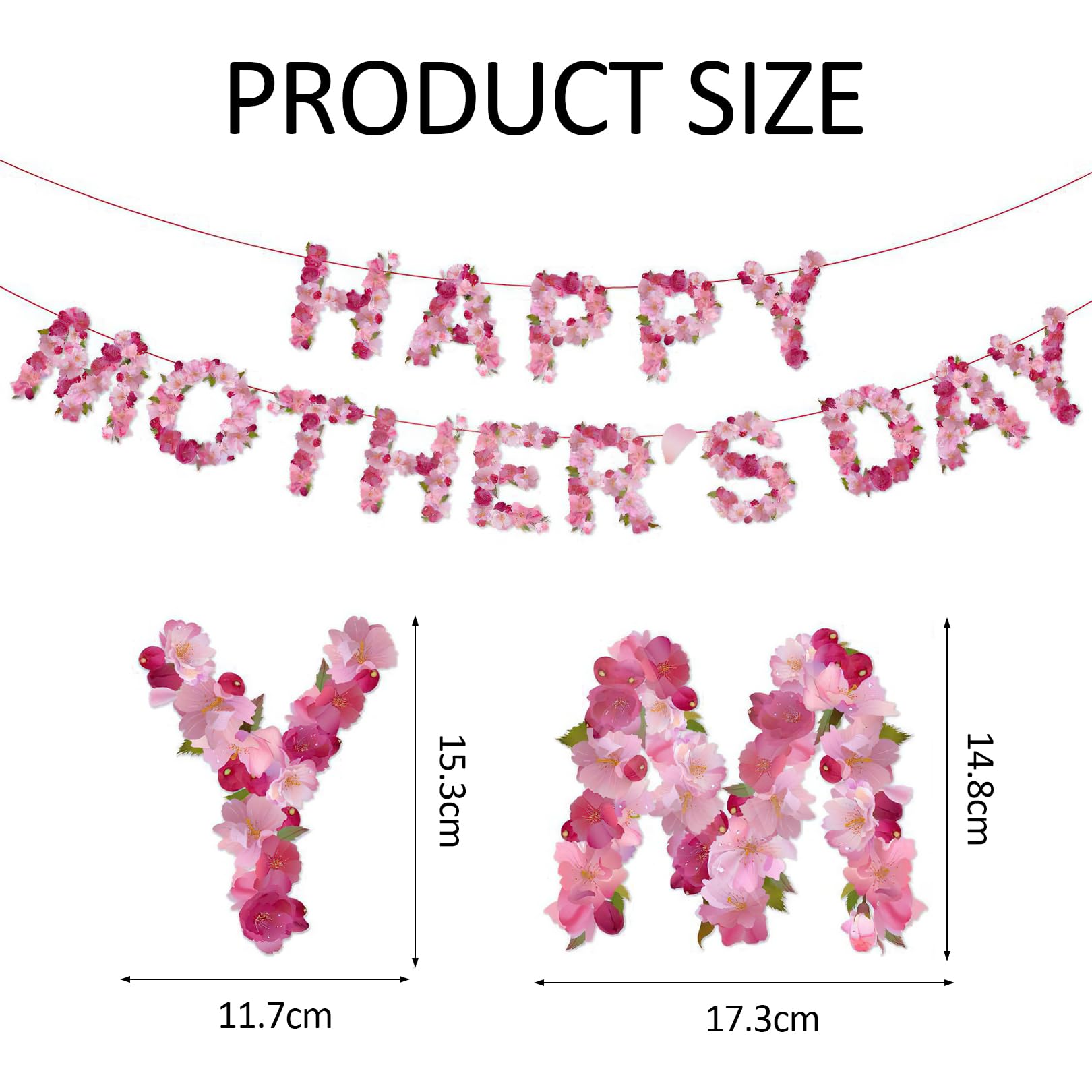 Muttertags-Hintergrund 180x110 Cm – Blumendeko Aus Polyester – Wiederverwendbar Für Fotos & Feiern