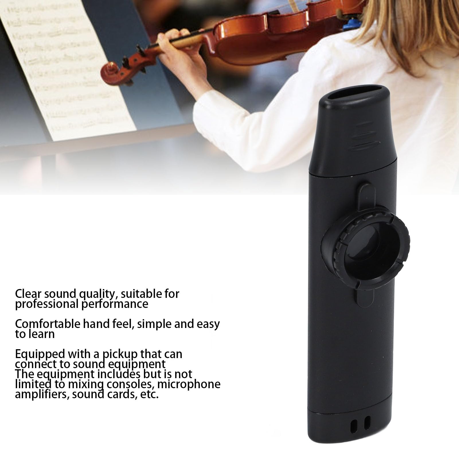 Elektrische Kazoos für Erwachsene, elektrisches Kazoo aus Metall mit Tonabnehmer, 9,8 Fuß langes Tonkabel, professionelles elektrisches Kazoo-Set für Erwachsene, Musikinstrument