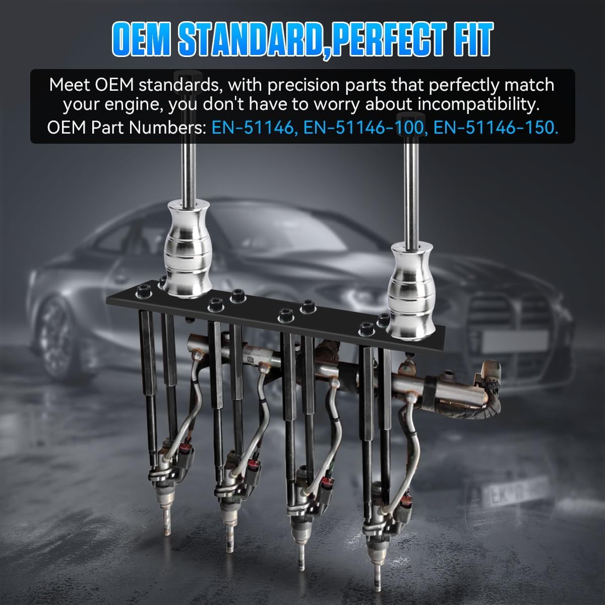 Fuel Injector Removal Tool EN-51146 GM-51146 Fuel Injector and Rail Assembly Replacer Master Tool Kit Compatible for GM Opel/Buick/Vauxhall/MG 1.0L 1.4L 1.5T 1.6L Engines OEM EN-51146-100 EN-51146-150