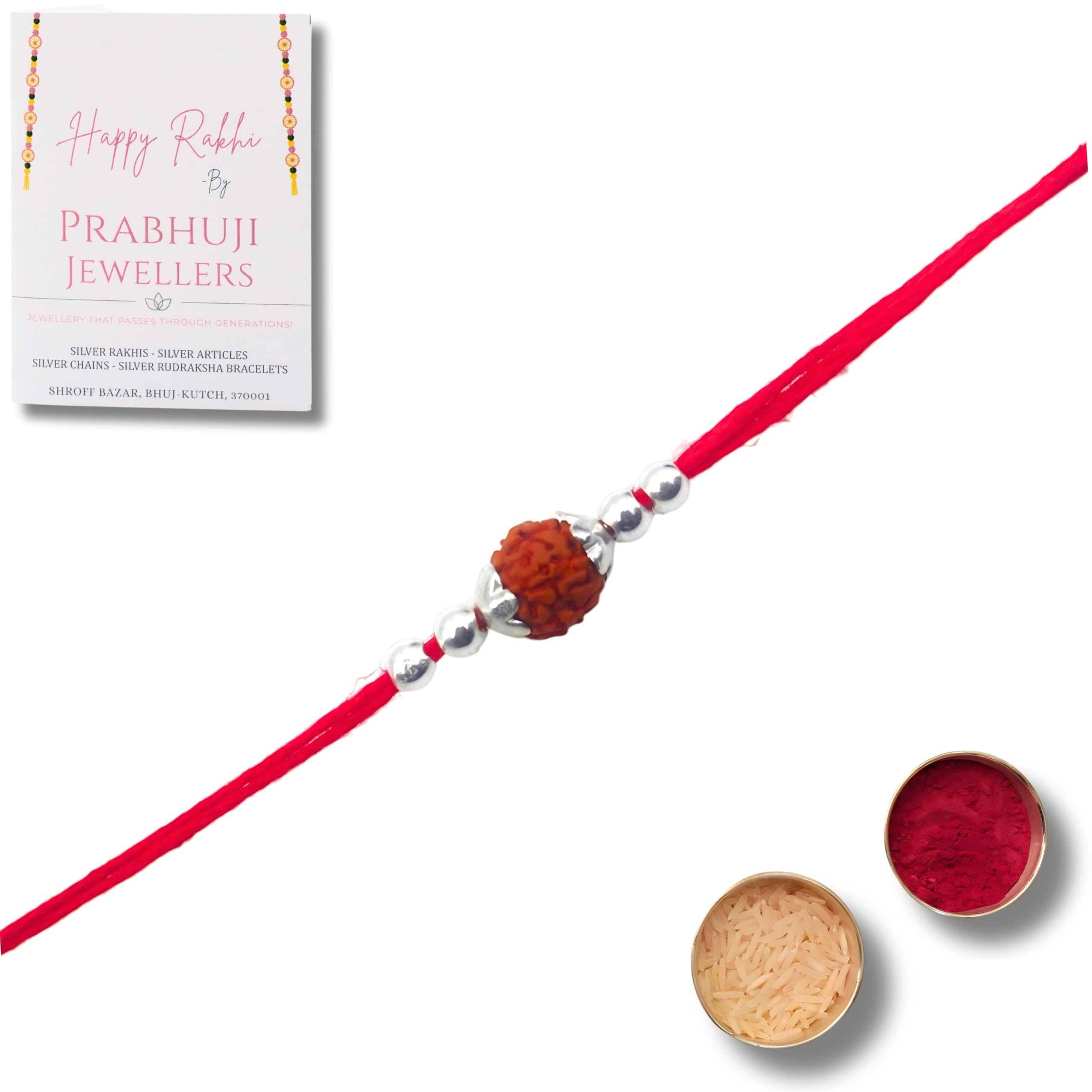 Prabhujee jewellers 925 pure sterling silver rakhi with rudraksh beads and cotton thread for brother, mens and boys for rakhshabandhan… (B0CDNZFSBB) Amazon Price History, Amazon Price Tracker