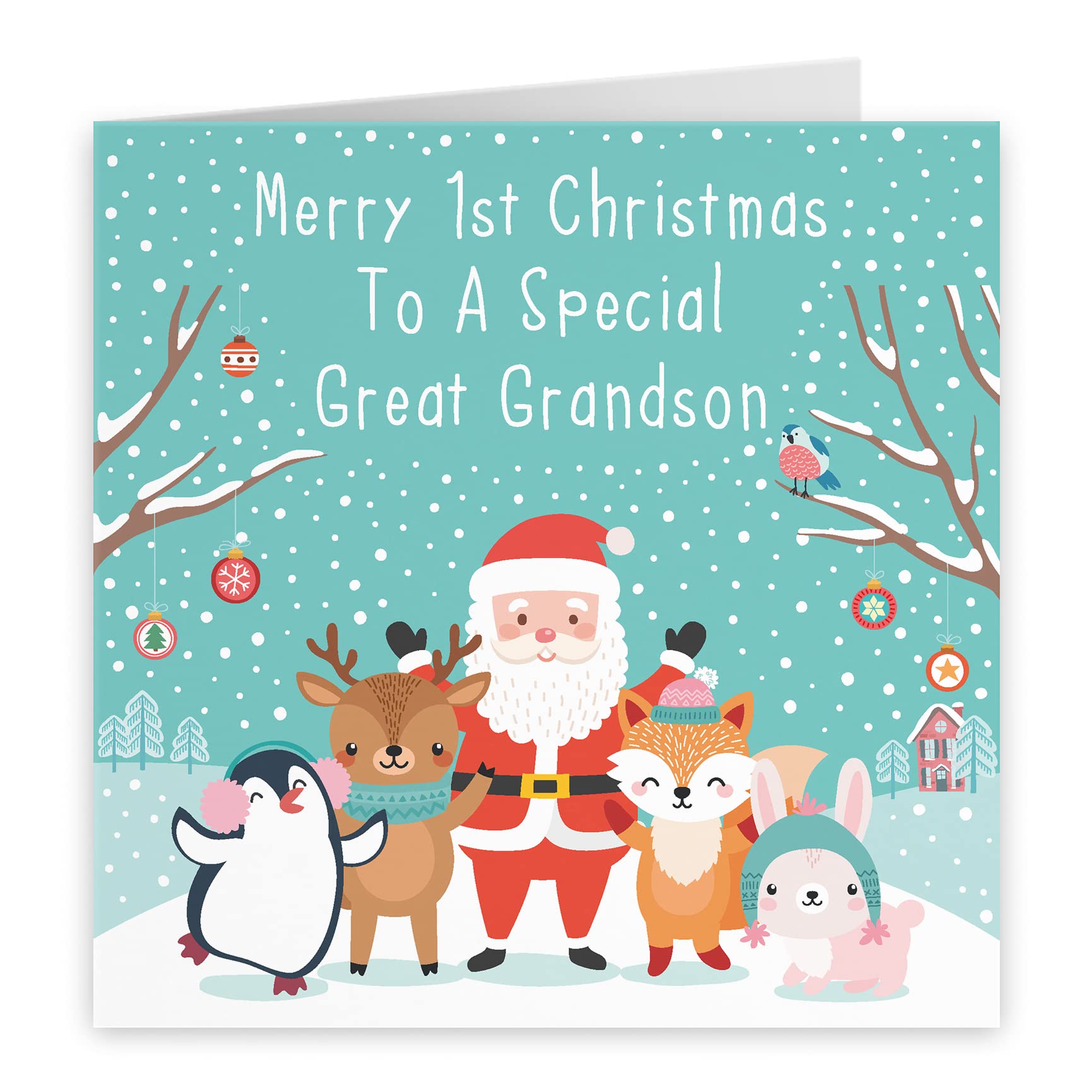 Hunts England, Great Grandsons 1st Christmas Xmas Card, Merry 1st Christmas To A Special Great Grandson - Image 2