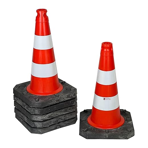 Set mit 6 hochwertigen Verkehrsleitkegeln