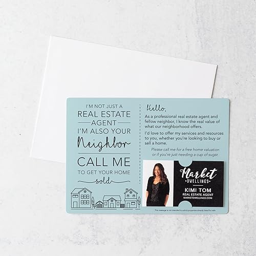 Vista 4 de I'm not just a Real Estate Agent, I'm also your Neighbor" Mailer Set Envelopes Included M2-M003