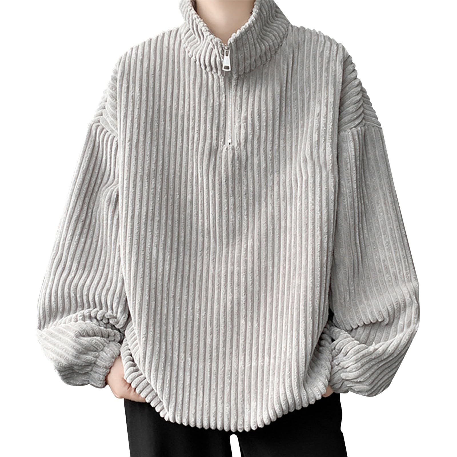 Sweatshirts für Herren Katzen Pullover lustige Weihnachtspullover Oberteile Half Zip Langarmshirt Herren Baumwolle Jacke Winterjacke Sweatjacke mit Kapuze faschingskostüme