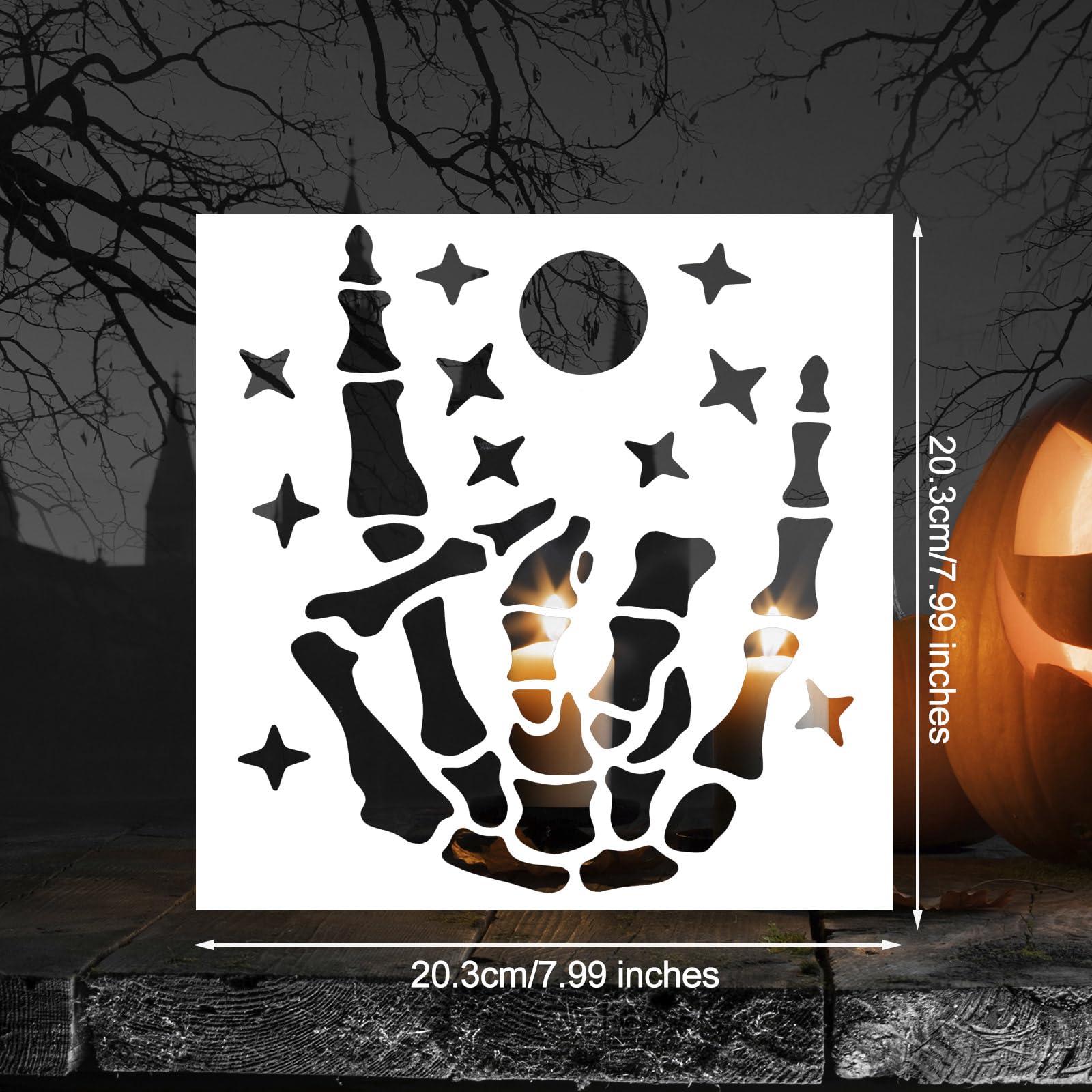 Pochoirs D'Halloween, 36 Pièces, 12, 7 X 12, 7 Cm