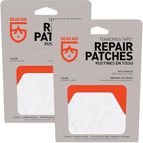 Vista 33 de GEAR AID Tenacious - Parches de reparación de cinta para chaquetas, tiendas de campaña, equipo al aire libre y telas técnicas, rondas de 3 pulgadas