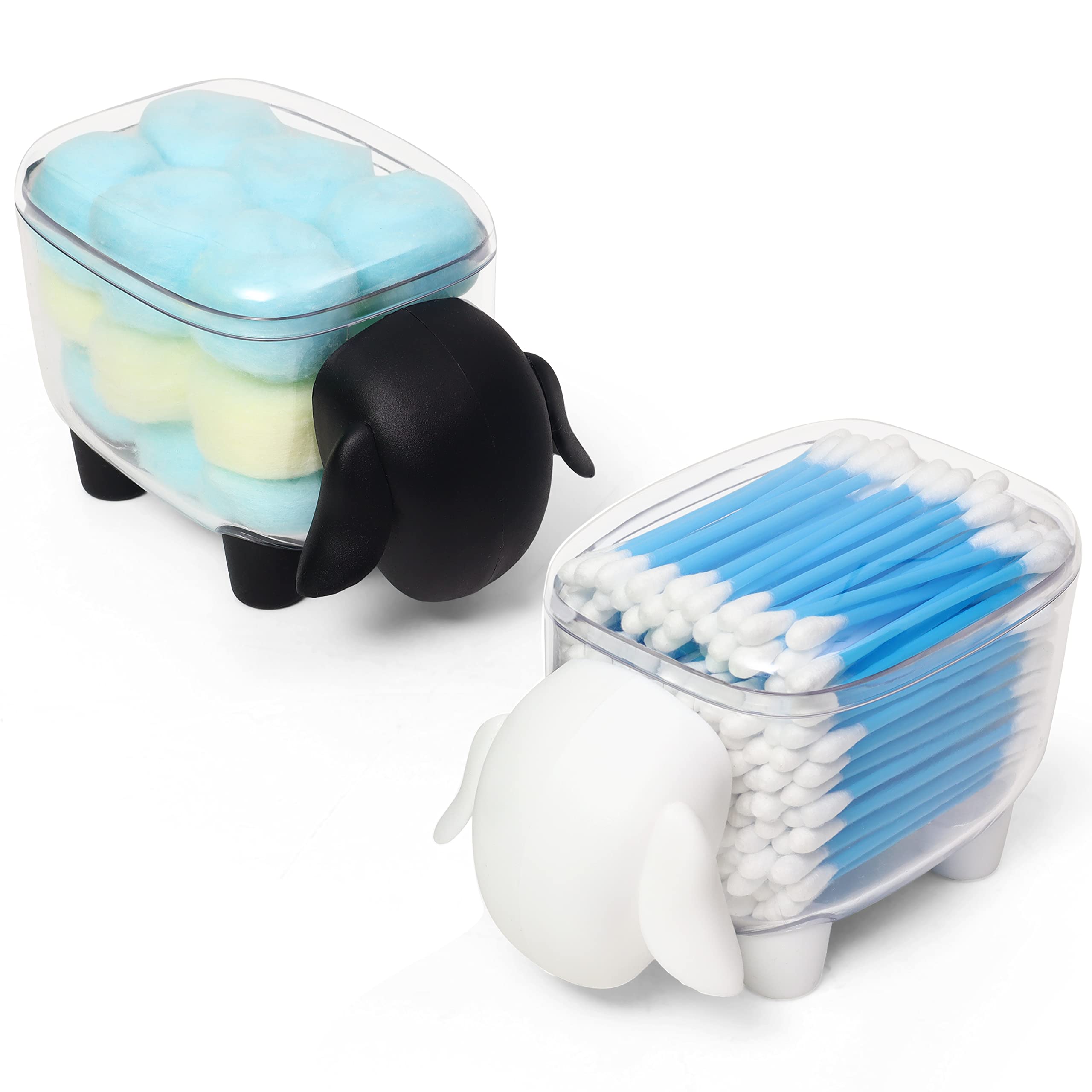 Casacrest 2 Pack Acrylic Qtip Holder Dispenser for Cotton Ball Cotton Swab Cotton Round Pads with Lid Upto 200 Buds Apothecary Jar Bathroom Canister Storage Organizer Vanity Cosmetic Makeup Organiser (B0949F41YK) Amazon Price History, Amazon Price Tracker