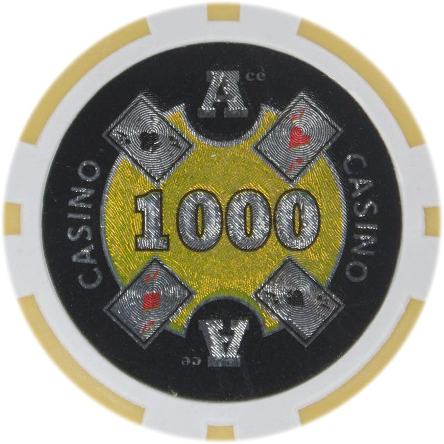 Brybelly Ace Casino Poker Chip Heavyweight 14-gramクレイComposite – パックof 50