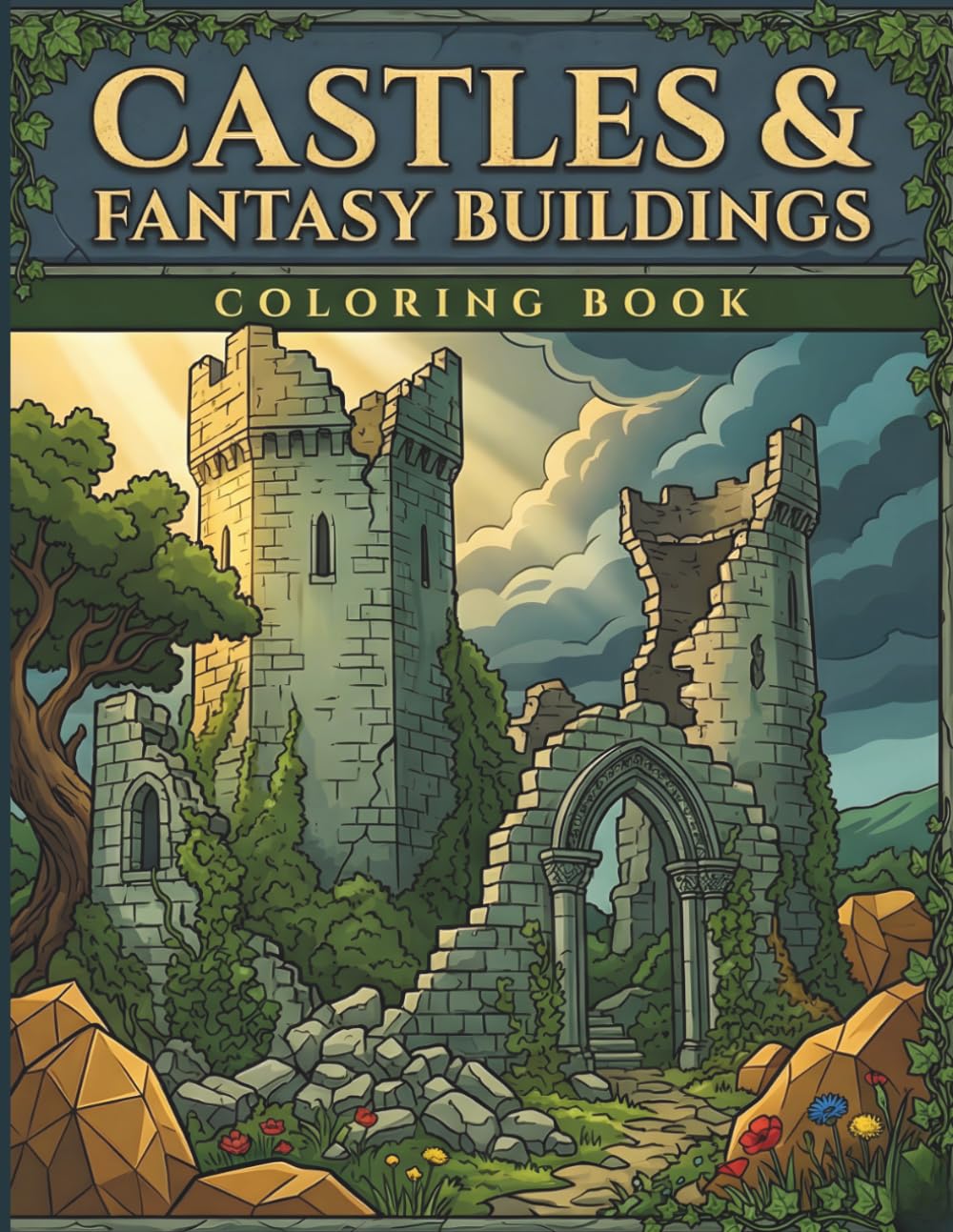 Castles Coloring Book for Kids: Fun, Easy, and Magical Fortresses Activity Book for Boys and Girls