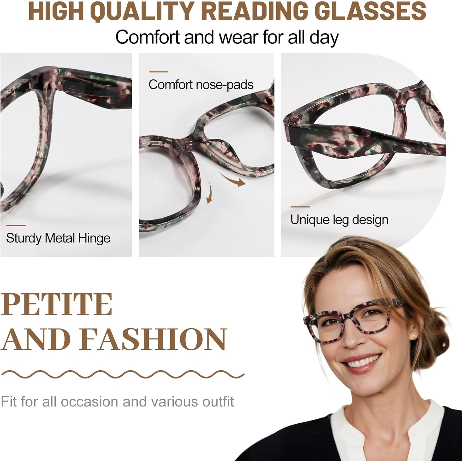 OCCI CHIARI Reading Glasses for Small Face Narrow Durable Readers - Image 4