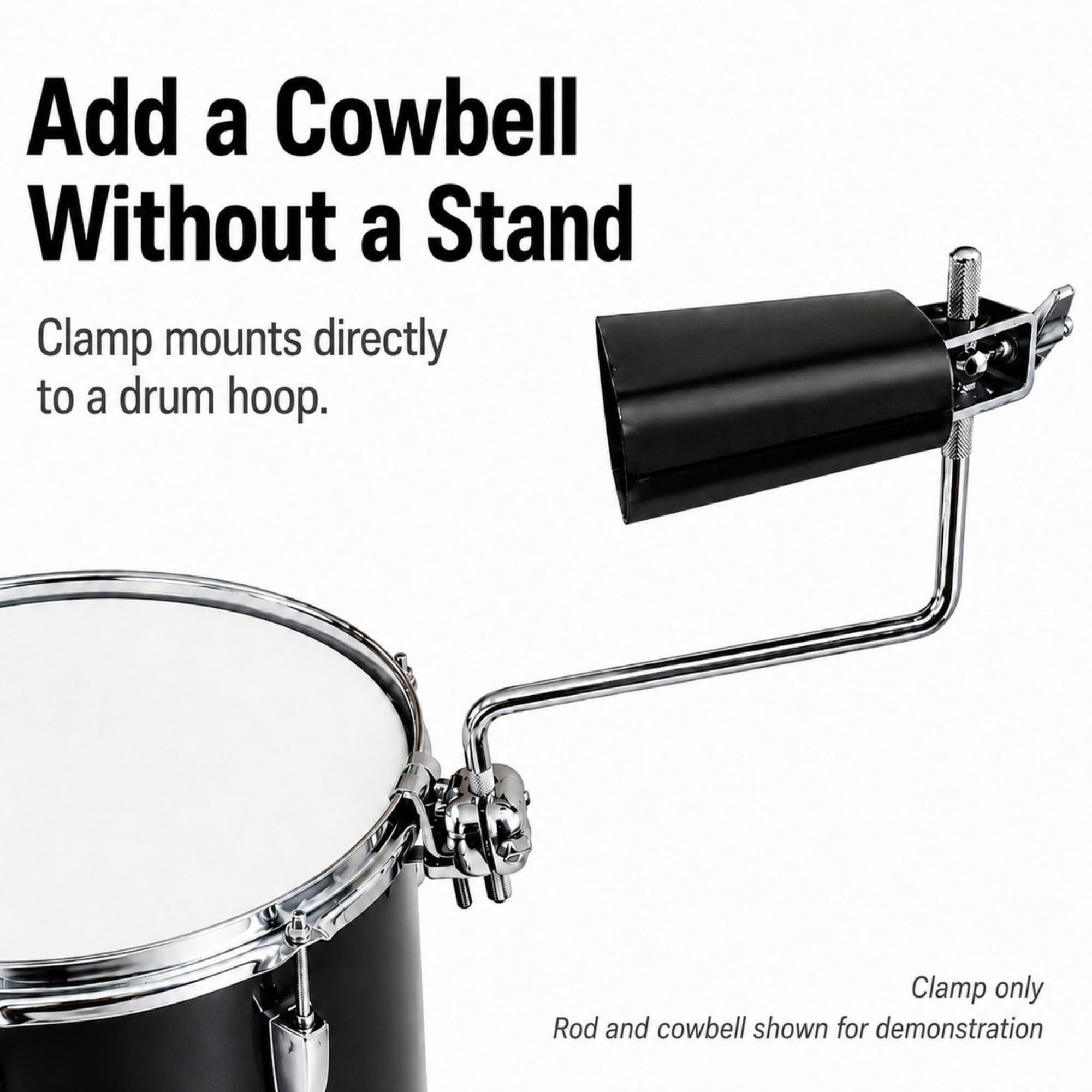 Cowbell Mount Bracket - Tom Hoop Klemme für Cowbell, Jam Block, Tamburin, Splash Becken