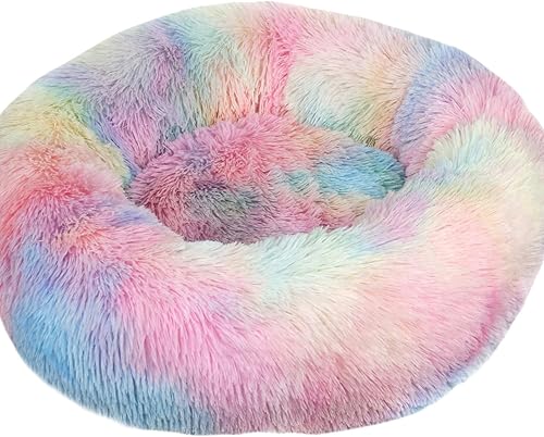 Miniatura 4 de Cama pequeña para perros y gatos, cama de dona para gatitos, sofá pequeño, cama para cachorros, cama para gatos y mascotas de 6.6 lbs