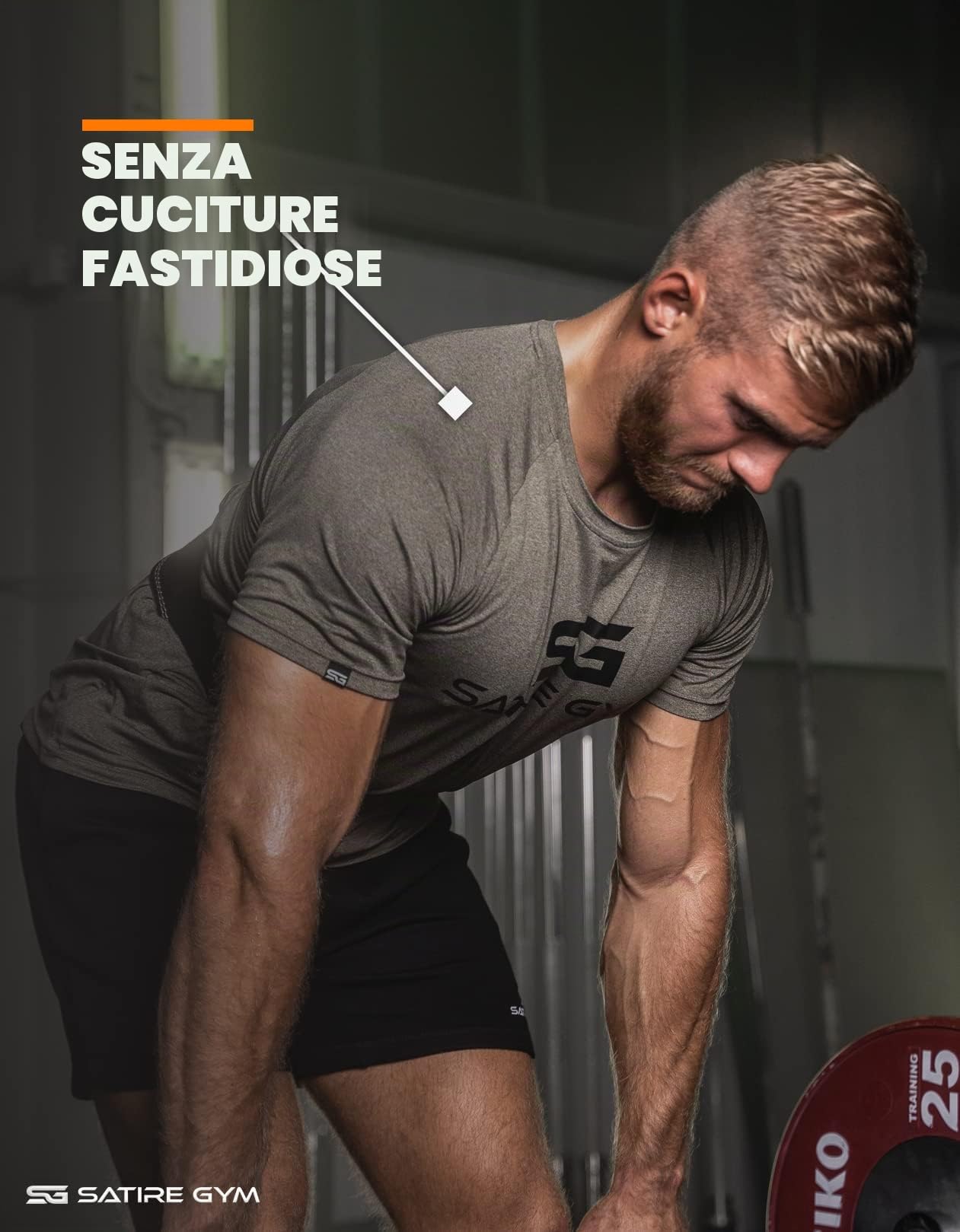 Satire Gym T-Shirt Sportiva da Uomo, S - XXL - Leggera e Traspirante, Ottimale per la Corsa e Fitness