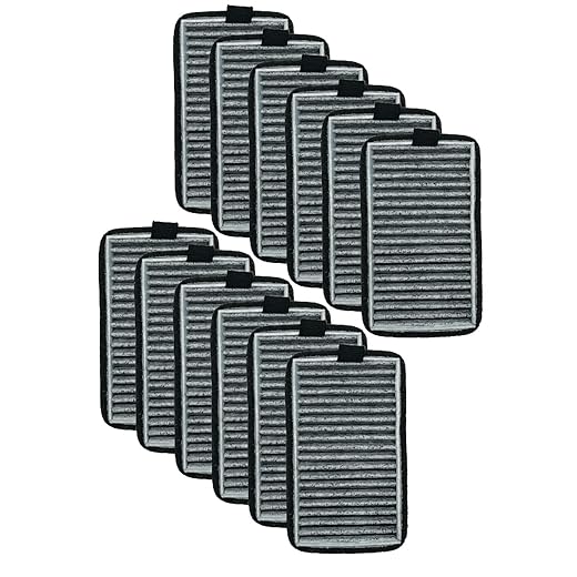 Nispira DSTx 2.0 Filter Replacement for Clarifion Plug in Air Ionizer Purifier Carbon HEPA Remove Pollen Smoke Odor Pack of 12