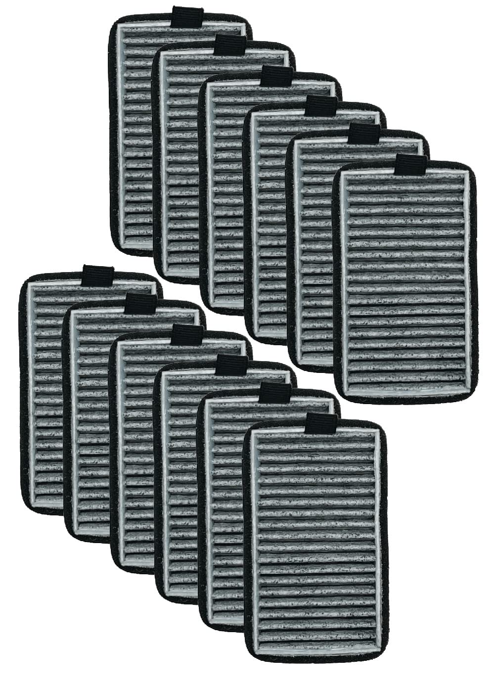Nispira DSTx 2.0 Filter Replacement for Clarifion Plug in Air Ionizer Purifier Carbon HEPA Remove Pollen Smoke Odor Pack of 12