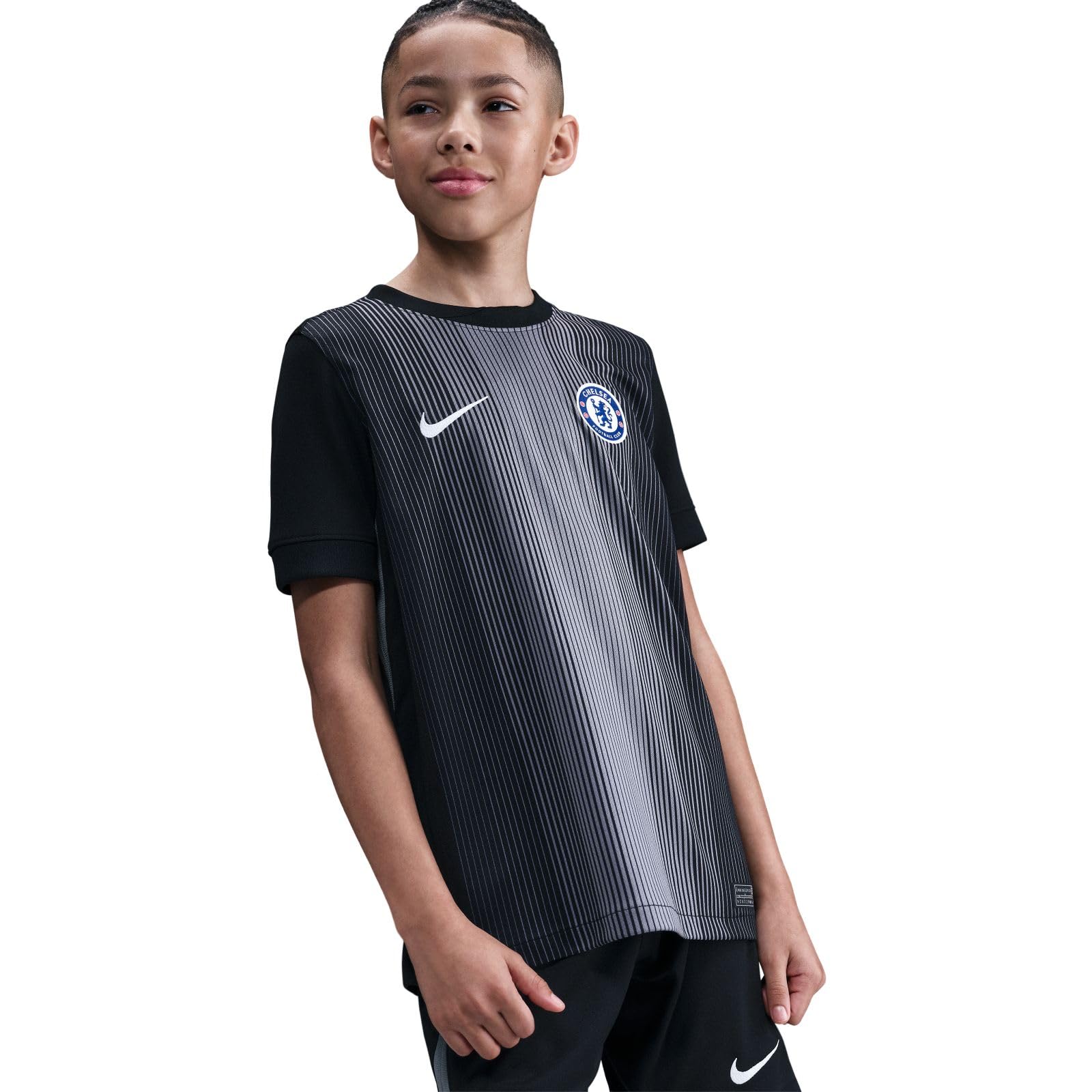 Nike FC Chelsea 2025/26 Stadium Goalkeeper Nike Dri-Fit Kurzärmliges Replika-fußballtrikot für Ältere Kinder Maglia da Calcio Replica Unisex - Bambini e Ragazzi