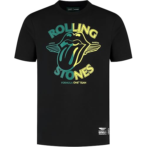 Aston Martin F1 Rolling Stones Tshirt Black
