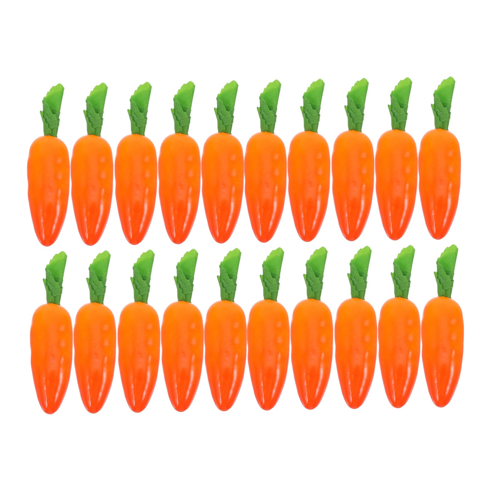 Redriver 20Pcs Realistic Artificial Carrots Mini Simulation Vegetables for DIY Crafts Home Decor and Educational Use for Seasonal Decorations and Photography Props