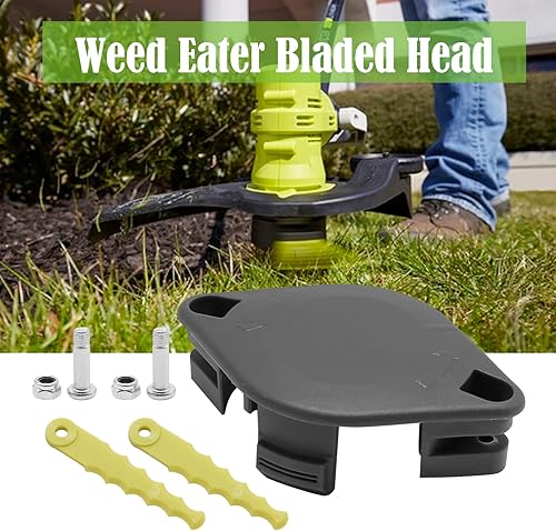 Miniatura 4 de Cabezal de cuchilla para herbívora, kit de cabezal de corte de hierba, repuesto para Ryobi 18 V, 24 V y 40 V RY40210 RY40210A