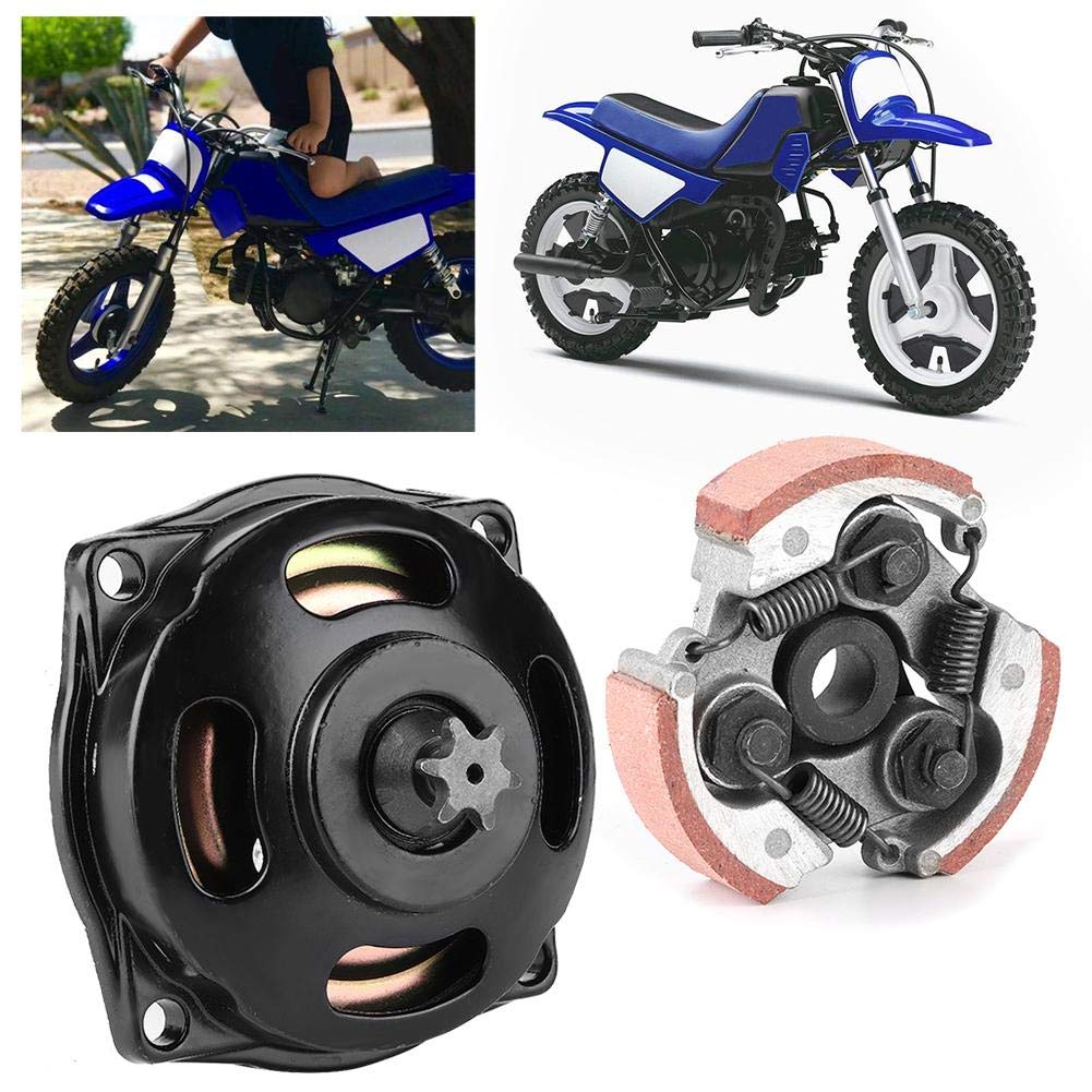 EBTOOLS Frizione Mini Quad Adatto per Mini Pocket Bike Clutch,6 Teeth Clutch Drum Pad Gear Box Kit Replacement for 47 Mini Moto Quad Pocket Bike